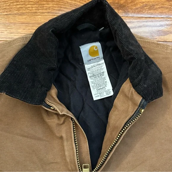 Carhartt Vintage J165 BRN Bomber Jacket, Brown Black Corduroy Collar size M - Picture 2 of 5